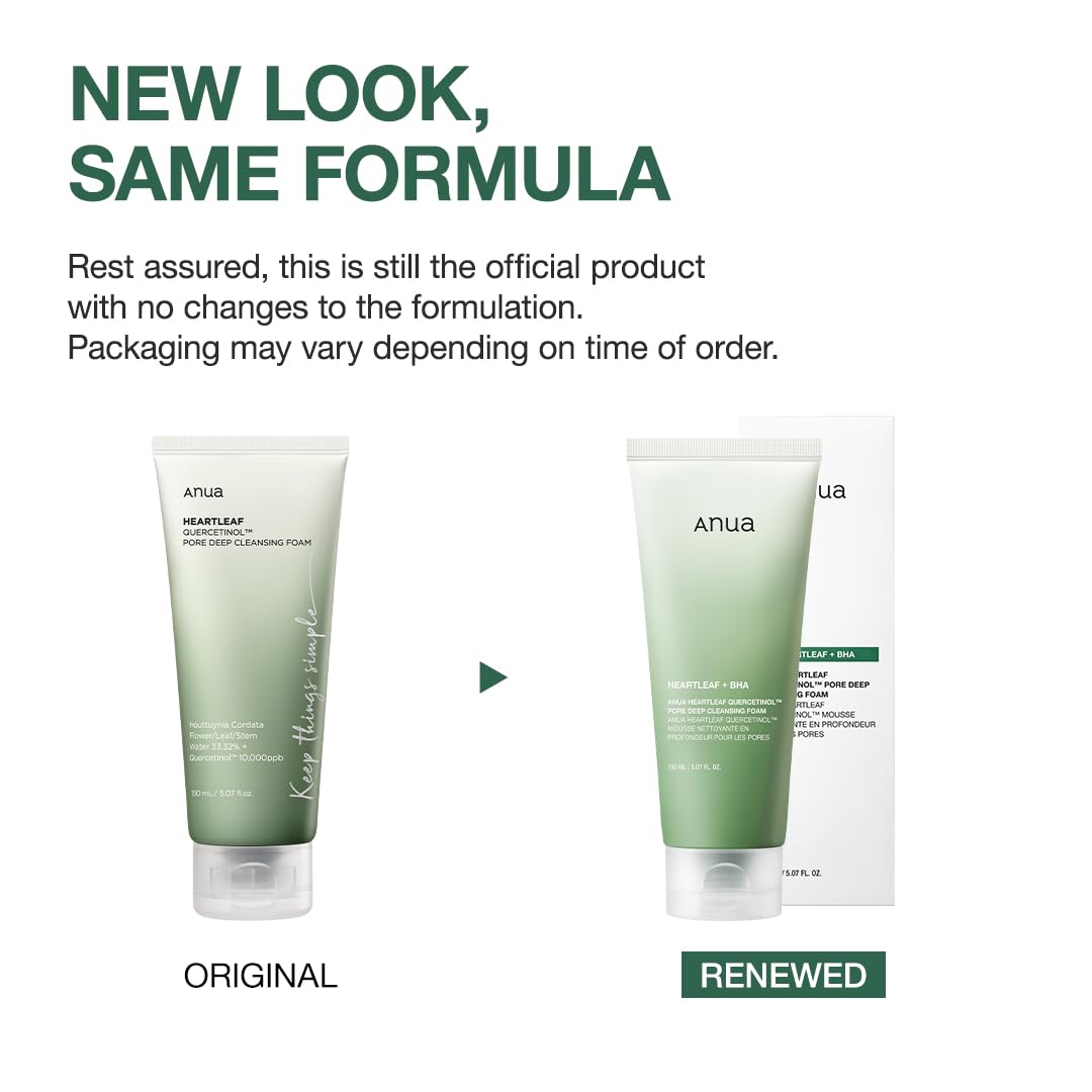 ANUA Heartleaf Quercetinol Pore Deep Cleansing Foam, Facial Cleanser, for Double Cleansing