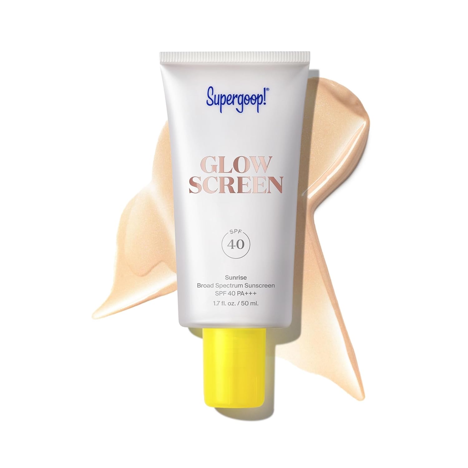 Supergoop! Glowscreen SPF 40, Sunrise (Champagne Glow) - 1.7 fl oz - Glowy Primer + Broad Spectrum