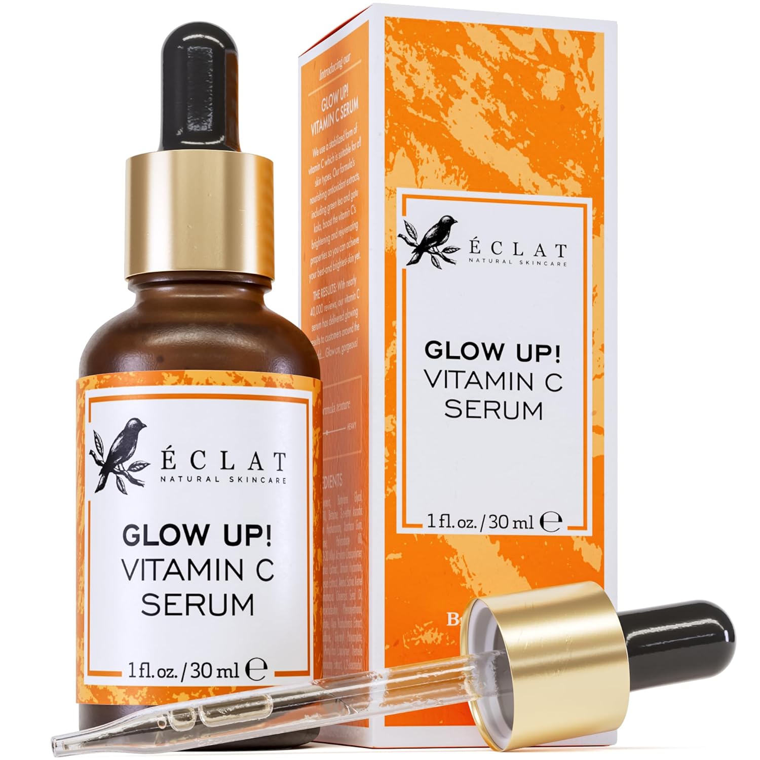 Eclat Skincare Vitamin C Face Serum - Skin Care for Dark Spots, Vitamin C Serum with Hyaluronic Acid