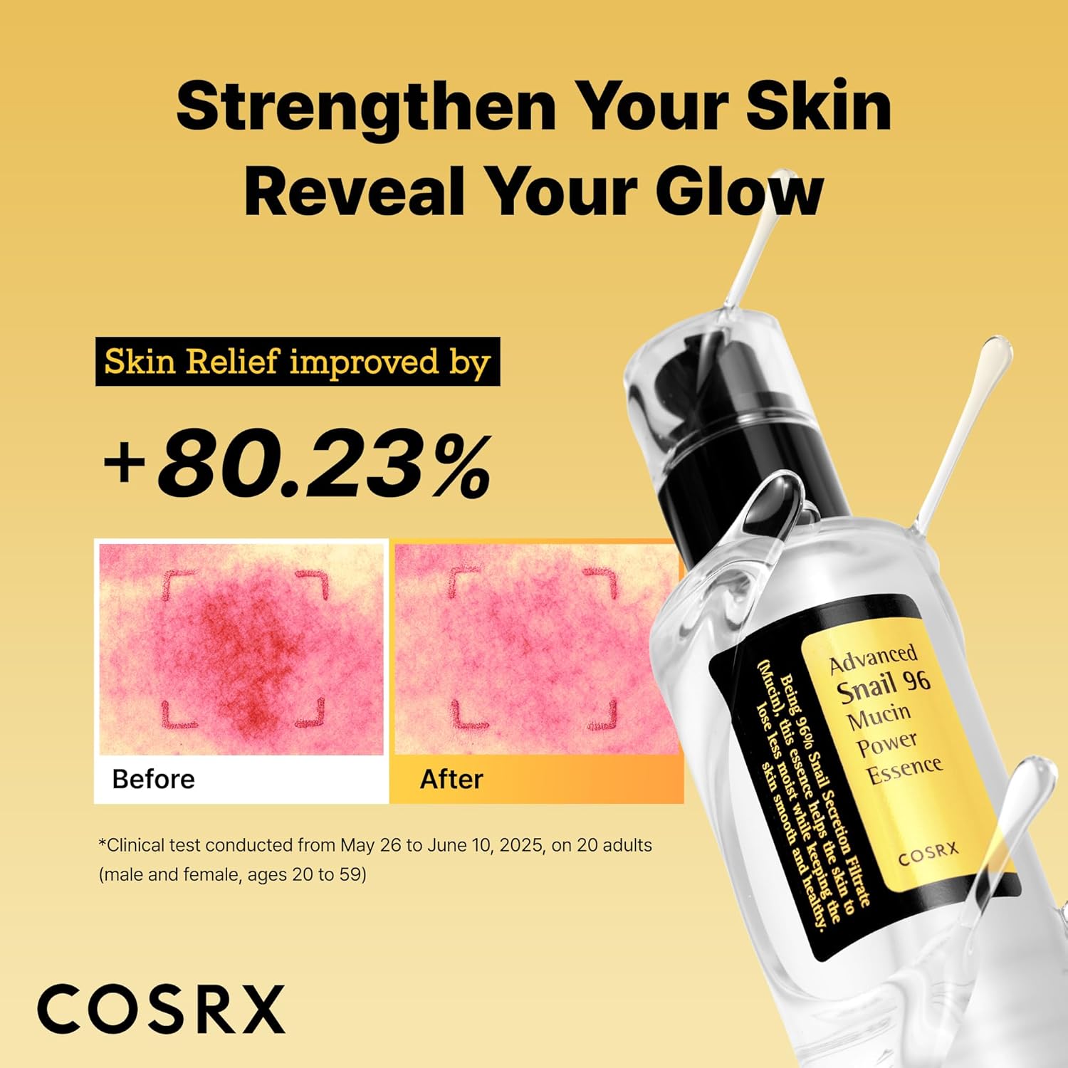 COSRX Snail Mucin 96% Power Repairing Essence 3.38 fl.oz 100ml, Hydrating Serum for Face