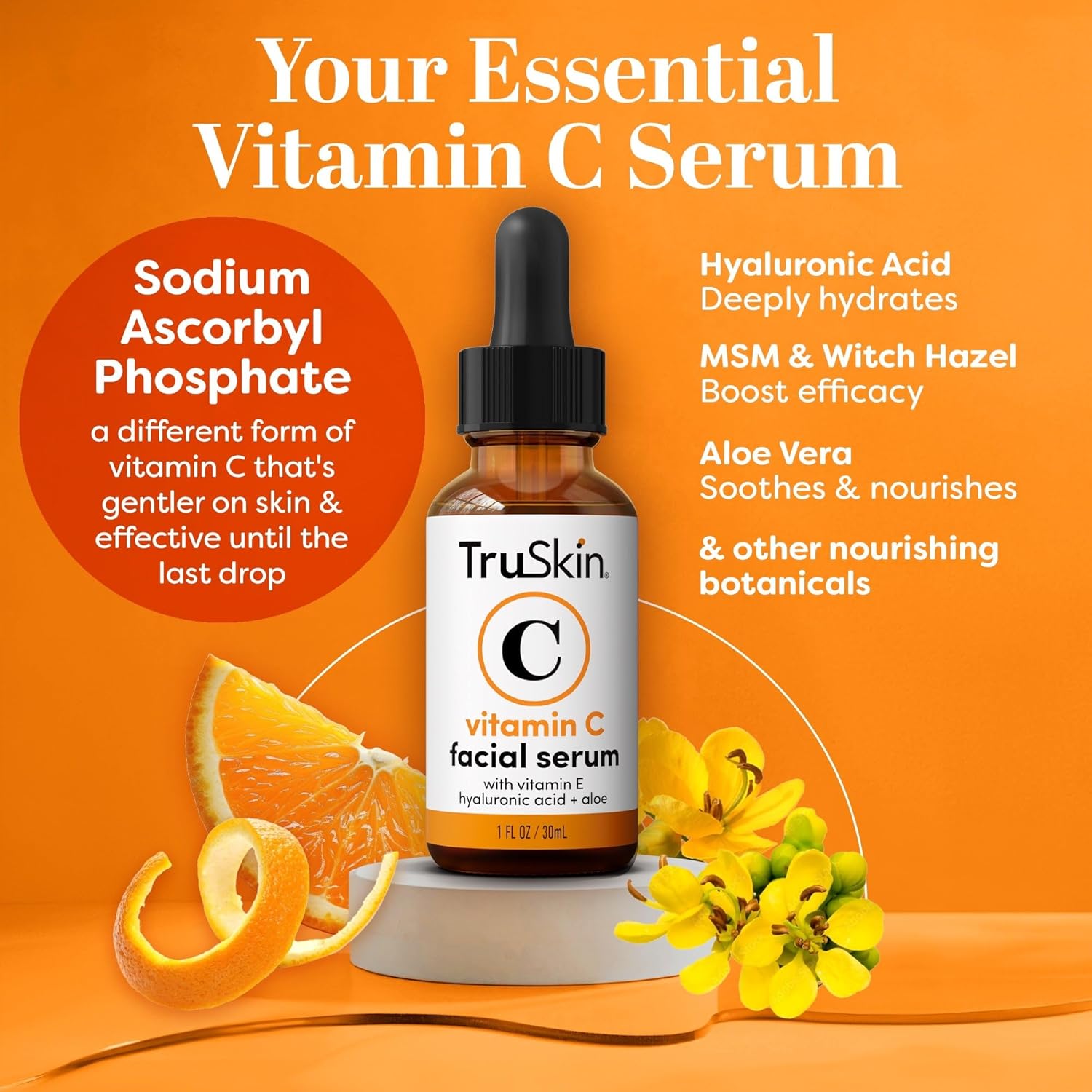 TruSkin Vitamin C Serum For Face – Anti Aging Face Serum with Vitamin C, Hyaluronic Acid