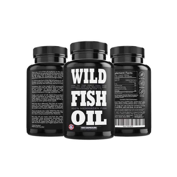 Wild Fish Oil Caps, Omega-3 DHA, EPA, DPA